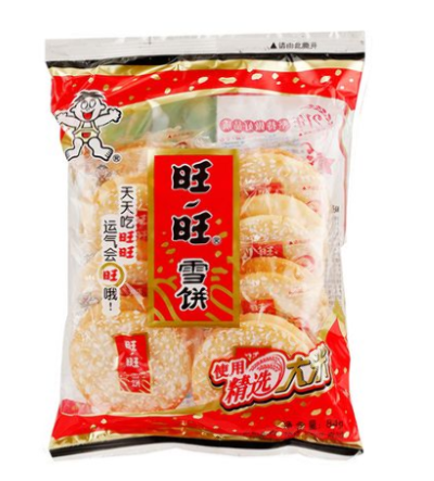 Хрустящие рисовые крекеры со сливочной глазурью Wangwang 84г. КНР, Китай