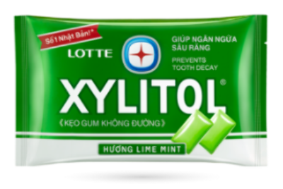 Жевательная резинка LOTTE Xylitol Lime Mint (мята-лайм) 11,6г. блистер Вьетнам