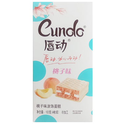 Бисквитное пирожное Cundo со вкусом персика и белого шоколада 154г.  КНР
