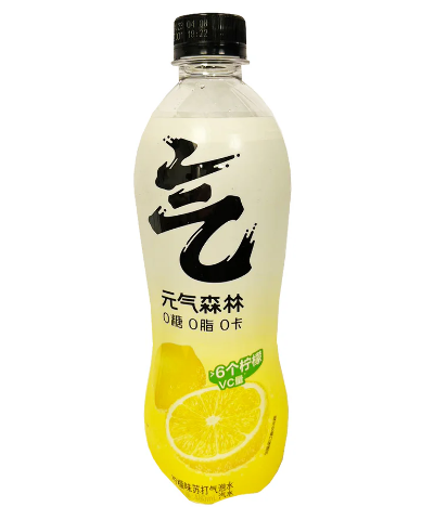Газированная вода Yuanqisenlin без сахара, без калорий со вкусом лимона 480мл. КНР