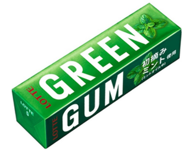 Жевательная резинка LOTTE "GREEN GUM" ,31 г. Япония
