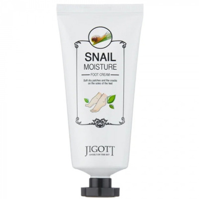 Крем для ног с экстрактом муцина улитки, Jigott Snail Moisture Foot Cream 100 мл