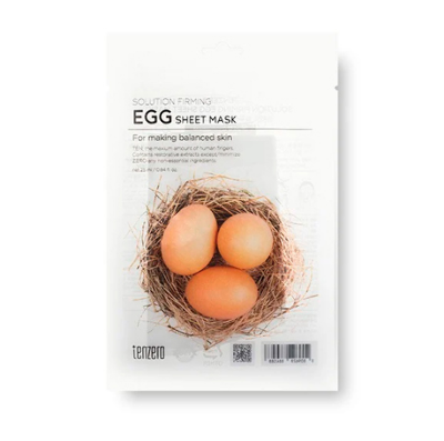 Маска для сужения пор  с яичными белками, Tenzero Solution Firming Egg Sheet Mask 25мл