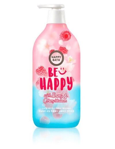 Гель для душа с экстрактами вишни и малины "Be Happy Smile Body Wash" Happy Bath, 300мл.