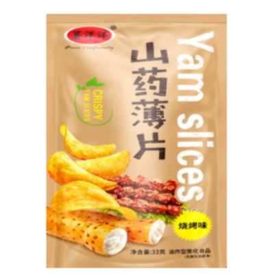 Чипсы из ямса со вкусом барбекю Shuyangyang 33г., КНР