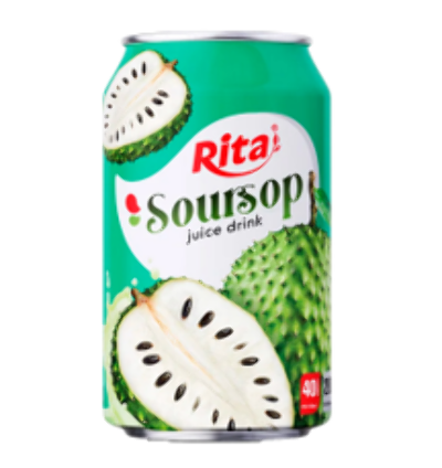 Напиток сокосодержащий RITA с соком саусепа (сметанное яблоко) «SOURSOP JUICE DRINK» 330 мл. Вьетнам