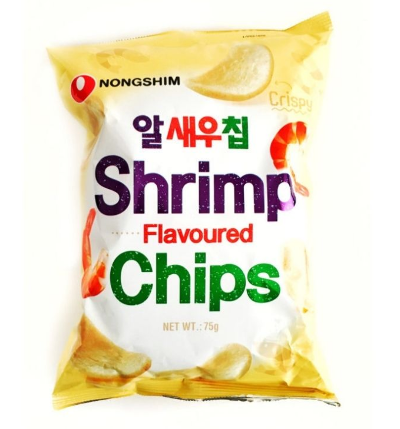 Чипсы Nongshim "Shrimp Flavoured Chips" с креветочным вкусом 75г. Ю.Корея, Корея