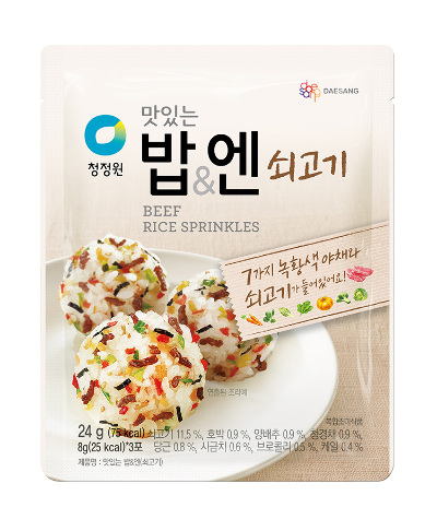 Приправа-посыпка овощная со вкусом говядины "BEEF RICE SPRINKLES" DAESANG 24г., Ю.Корея, Корея