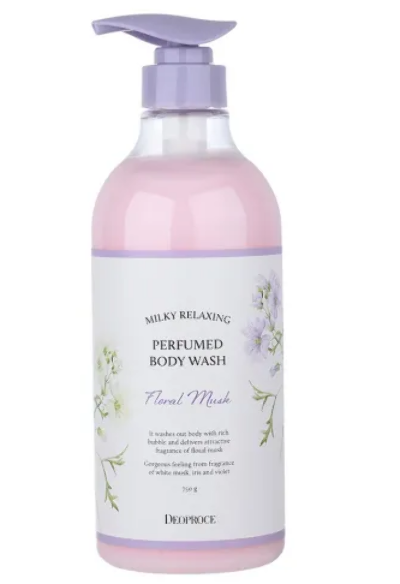 Расслабляющий гель для душа с молочными протеинами с цветочно-мускусным ароматом 750мл. DEOPROCE, Ю.Корея