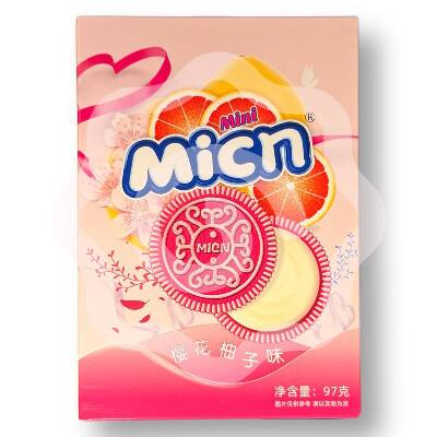 Печенье Сэндвич MICN мини со вкусом Грейпфрута и Вишни 97г 1/24 №7