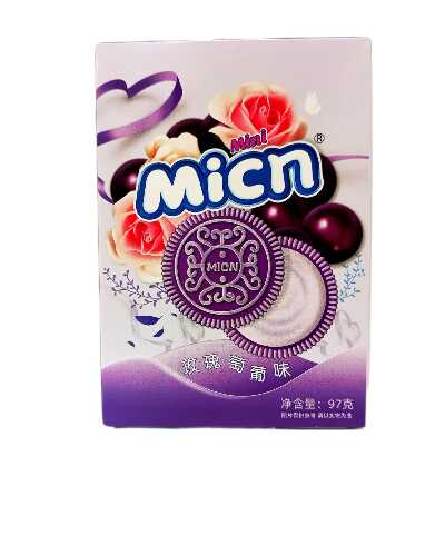 Печенье Сэндвич MICN мини со вкусом Розового Винограда 97г 1/24 №8