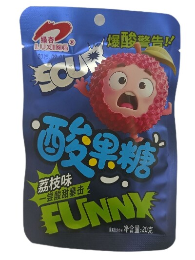 Кислые фруктовые конфеты FUNNY вкус Личи 20гр. КНР