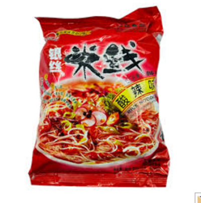 Лапша рисовая Hezhong в кисло-остром соусе 115г. пакет, КНР