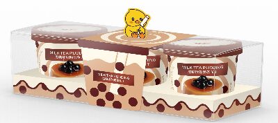 Пудинг "Little Yellow Duck"Little Nezha" чай с молоком, коричневый сахар, 375г. Китай, шт
